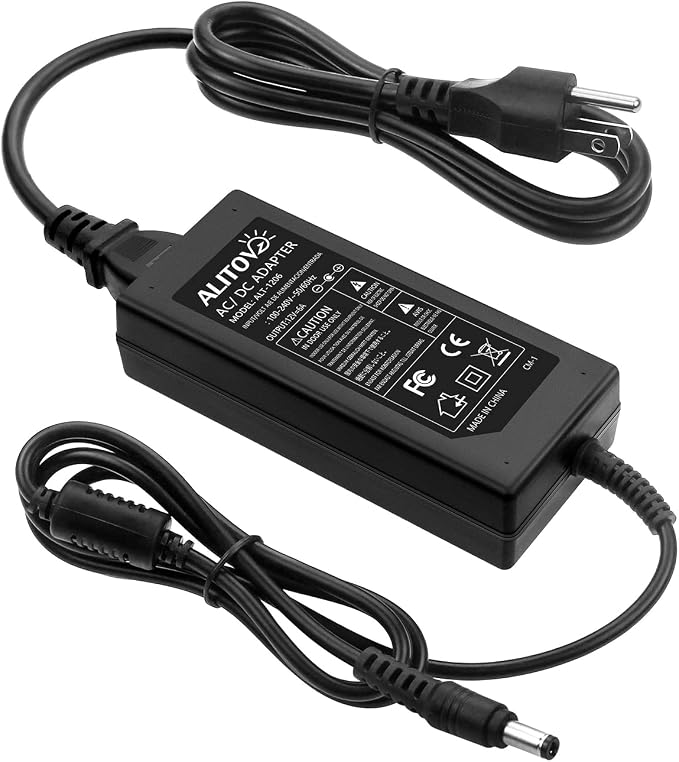 ALITOVE 12V Power Supply 6A 72W AC to DC Adapter 100~240V AC to DC 12 Volt 6 Amp Converter 12 vdc 6A 5.8A 5.5A 5.2A Transformer 5.5mmx 2.5mm 2.1mm Plug for LED Strip Light CCTV Camera DC Pump Fan