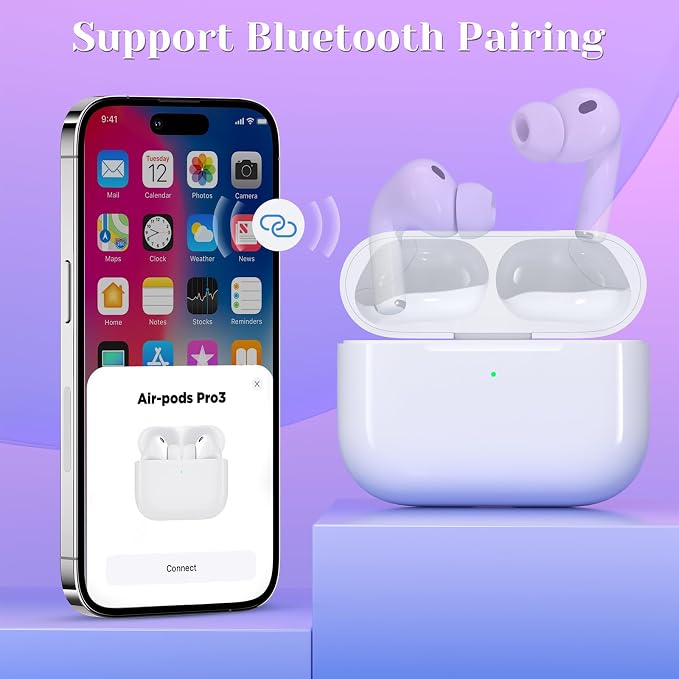 Compatible for AirPods Pro 3 Gen Wireless Charging Case, Type C Charging Port Charging Case for AirPod Pro 3 Charging Case with Bluetooth Touch Sensing