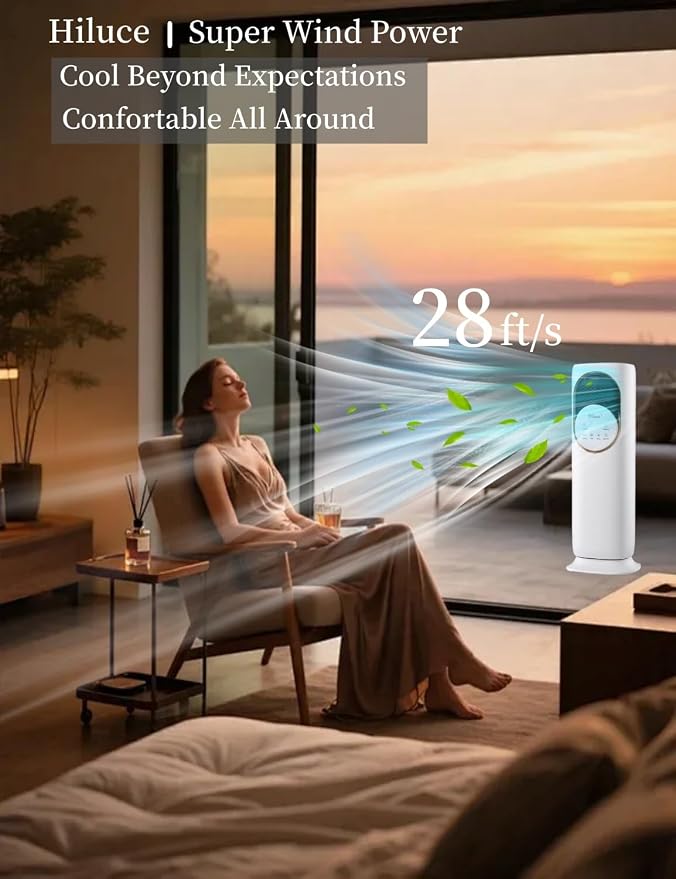 Hiluce Desk Fan+4-IN-1 Swamp Cooler Fan