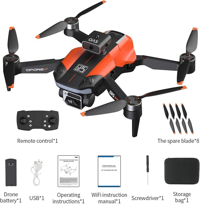 GoolRC GPS Drone with 8K Dual Camera for Adults, 60 Mins Flight with 3 Batteries, Foldable Brushless Motor FPV RC Quadcopter with Carrying Case, Obstacle Avoidance, Auto Return, Optical Flow, Headless Mode, Waypoint Fly