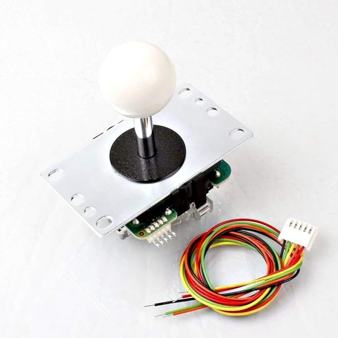 Sanwa JLF-TP-8YT Joystick + Sanwa 8 pcs OBSF-30 Push Button Bundle Kit Color : White - for Arcade Game 4 & 8 Way Adjustable, Compatible with Catz Mad SF4 Tournament Joystick S@NWA
