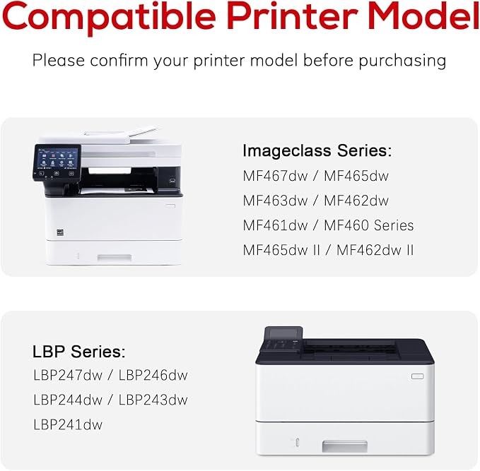 Compatible for Canon 070 Black Toner Cartridge Replacement for Canon 070h CRG070 Toner for Canon ImageCLASS MF465dw MF462dw MF460dw LBP246dw LBP247dw LBP243dw LBP240dw Laser Printer 2 Pack