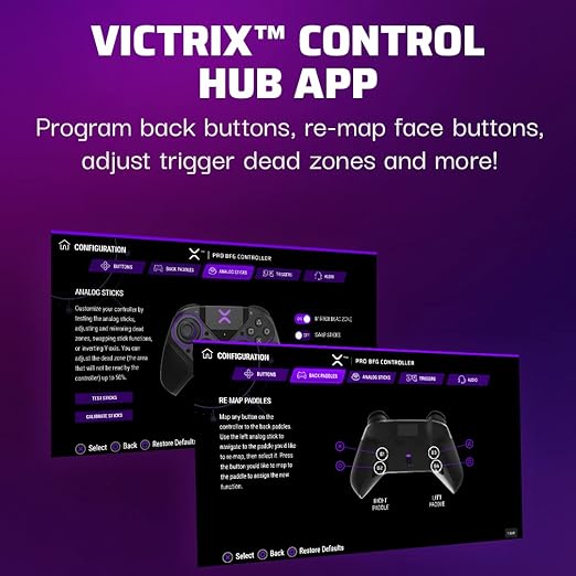 PDP Victrix Pro BFG Wireless Gaming Controller for Playstation 5 / PS5, PS4, PC, Modular Esports Gamepad, Remappable Buttons, Customizable Triggers/Paddles/D-Pad/Fightpad, PC App, Black