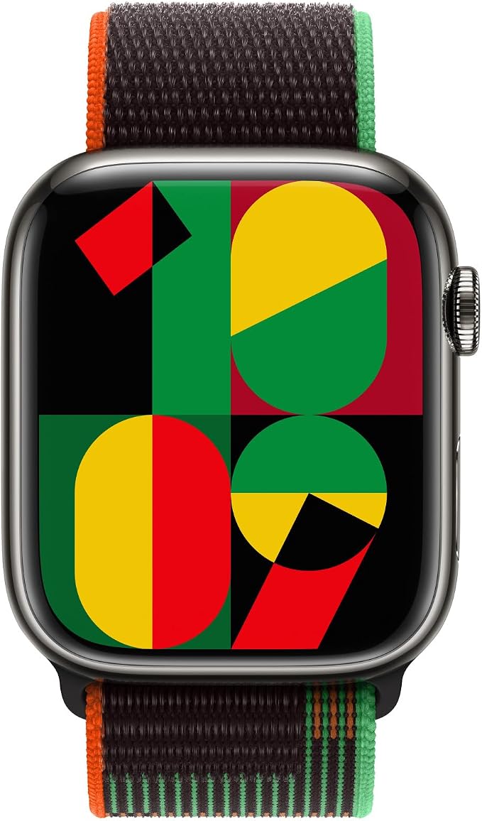 Apple Watch Band - Sport Loop (45mm) - Black Unity - Regular