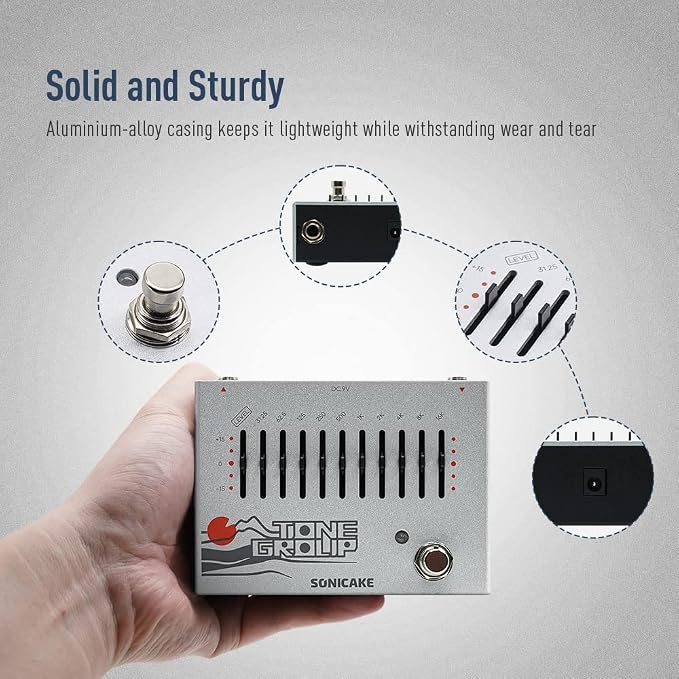 SONICAKE EQ Equalizer Guitar Effects Pedal Tone Group 10-Band