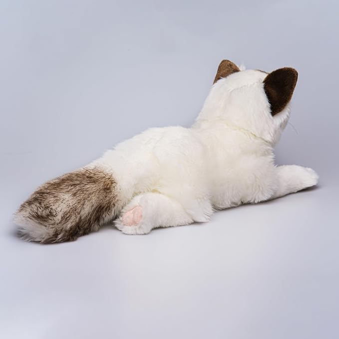 FLUFFYFUN Blinks, Meows & Purrs Realistic Stuffed Cat Interactive Companion Robot Pets 14"