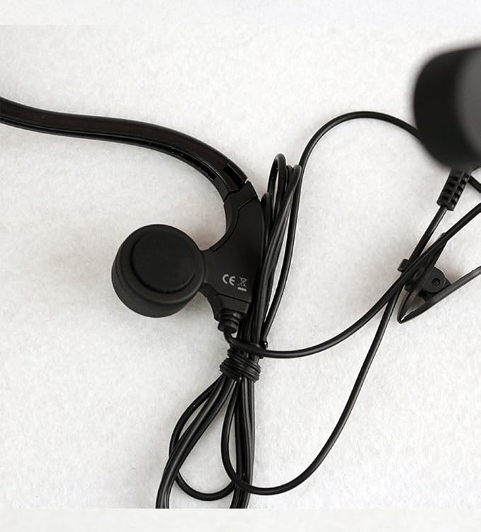 Bone Conduction Wired Headphones with Noise Cancelling Mic 3.5mm Connector Sweat Resistant Headphones for Cycling Running and Other Sports (Black)
