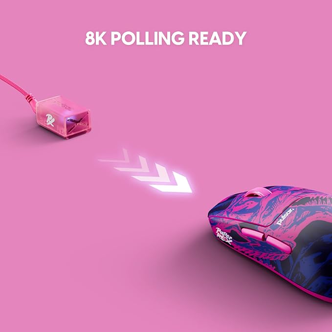 Pulsar Gaming Gears X2 Crazylight Wireless Gaming Mouse, Ultra Lightweight 1.27 oz (36g), Optical Switch, 32000 DPI, 750 IPS, XS-1 Sensor, 8k Compatible (Mini, Purple, Paper Rex Edition)