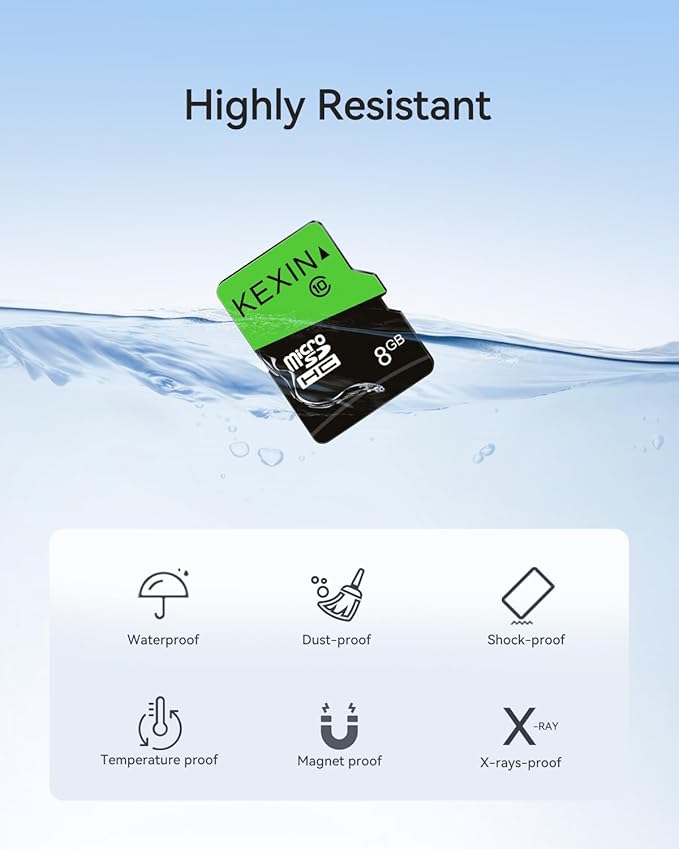 KEXIN 8GB Micro SD Cards Bulk with SD Adapter microSDHC Memory Card UHS-I C10 20Pack Micro SD Cards Multipack Full HD TF Card for Smartphone Tablet Dash Cam Drone 8G 20Pack