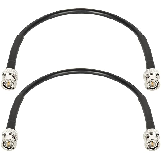 XRDS -RF 1FT SDI Cable, BNC Male Digital Video Cable 75 Ohm RG59 BNC Cables Supports HD-SDI/3G/6G-SDI/4K/8K (2PCS)