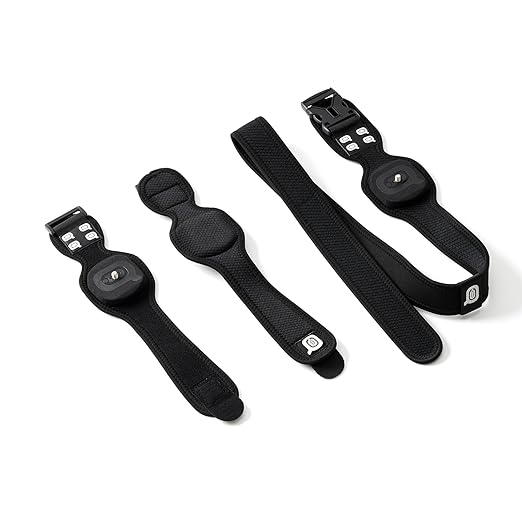 QOi Trackerstraps for Vive Tracker 3.0, 2.0, Tundra Tracker, Vive UltimateTracker Empower Full Body Tracking in VR Chat,and Other FBT Apps(Tracker Sold Separately) 1XBelt 2XShort Band Black
