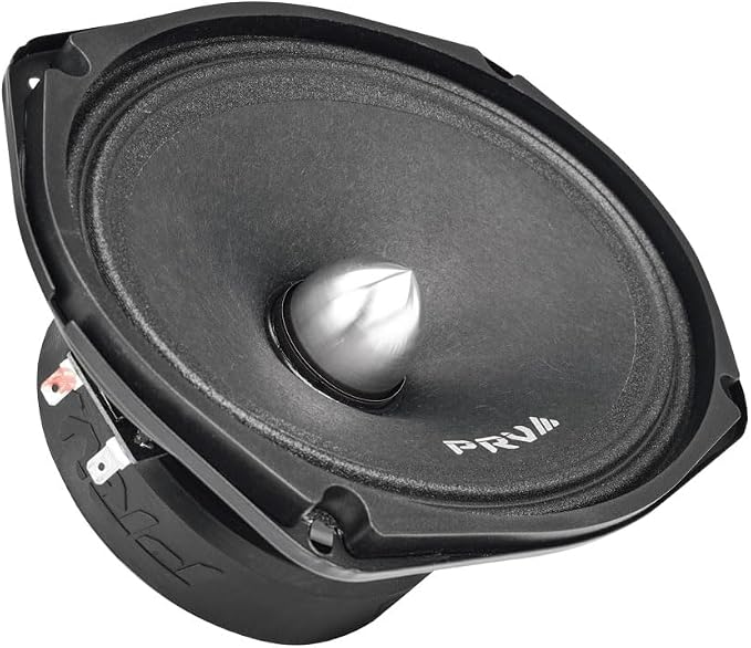 PRV AUDIO 69MR500-4 Bullet, 6x9 Inch Midrange Speaker 4 Ohm, 500 Watts Program Power, Loudspeaker for Pro Car Audio (Single)