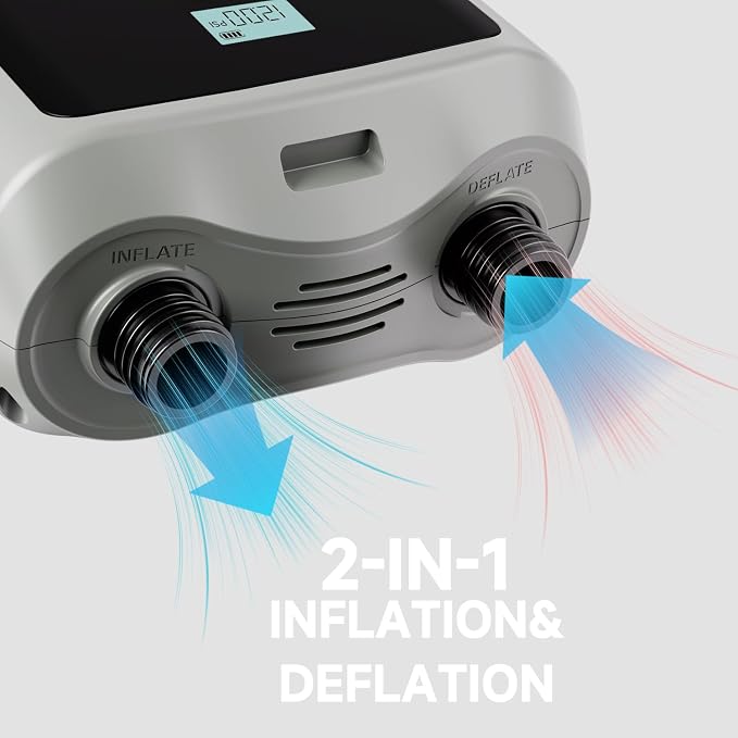 Paddle Board Pump, SUP Electric Air Pump, Deflation Function, Auto-Off, 12V DC Car Connector for Inflatable Stand Up Paddle Board, Kayaks, Boats, Inflators, Paddleboards