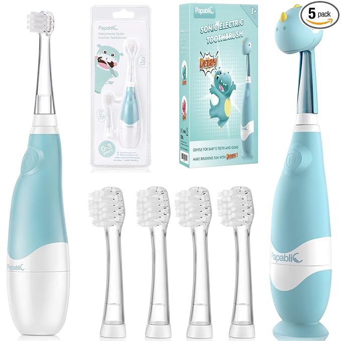 Papablic BabyHandy 2-Stage Bundle with Debby Toddler Sonic Electric Toothbrush