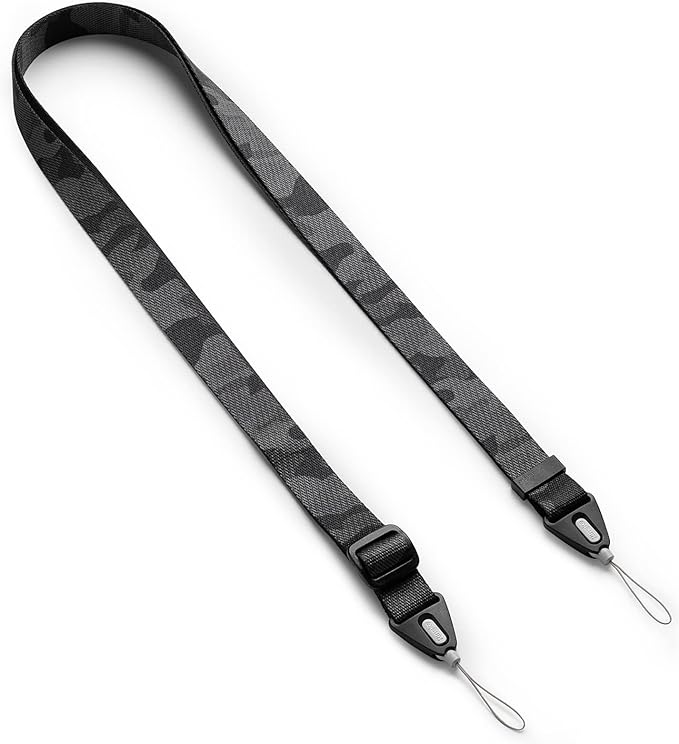 Ringke Shoulder Strap for Camera and Phone Strap, Designed for iPhone 17 Case, Adjustable Sturdy Universal Crossbody Lanyard - Camo Black
