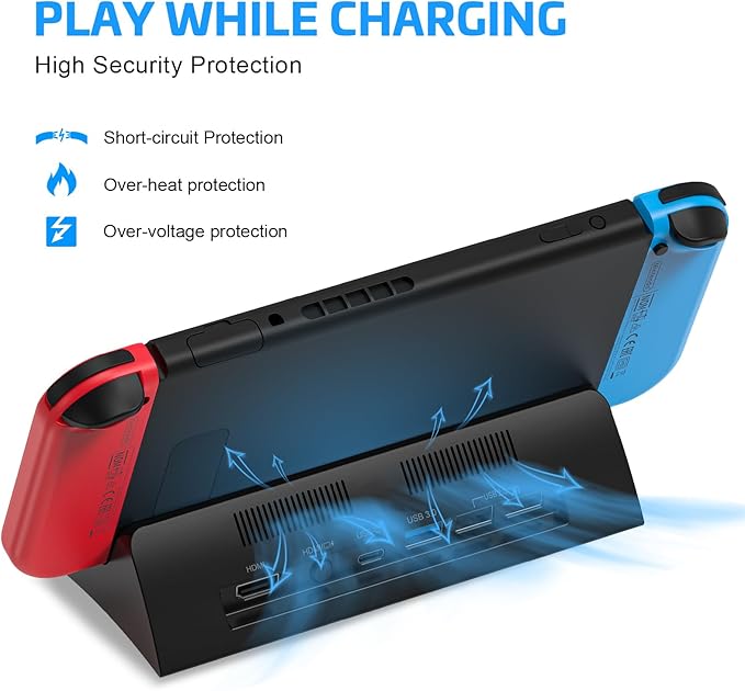 KEKUCULL TV Docking Station for Switch,Docking Station with 4K 1080P HDMI and USB 3.0 Port,Replacement for Official Switch Dock(Not for Switch2 and Not Included Cable)