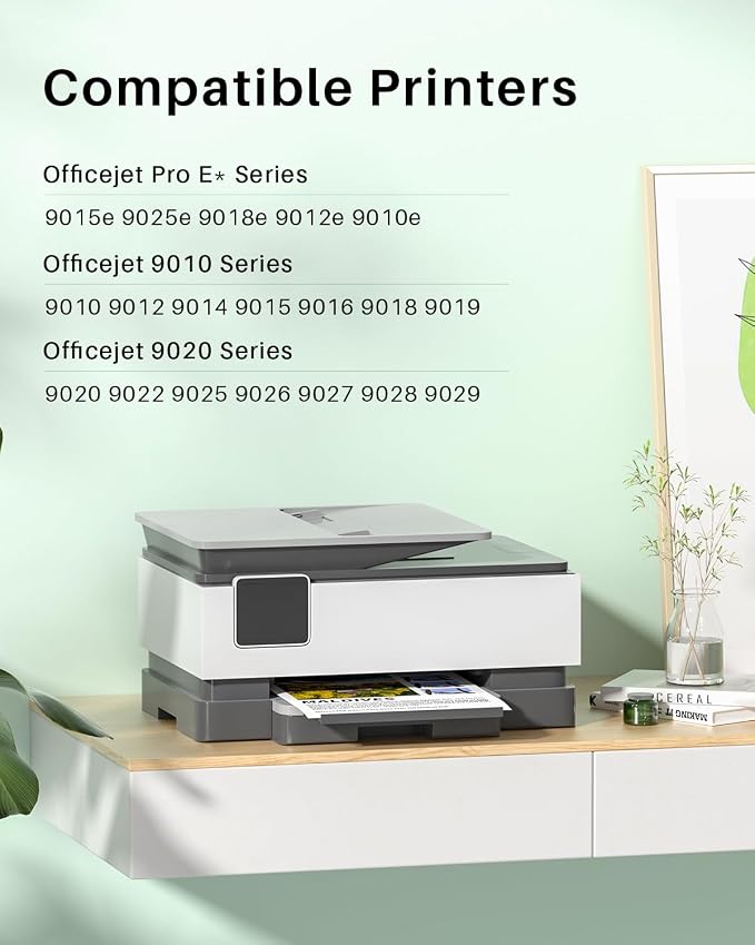 962XL Ink Cartridge Combo Pack Compatible for HP 962XL 962 Ink Cartridges Work with HP Officejet Pro 9018e 9015e 9018 9012e 9015 9010 9018e 9012 9025e 9025 9020 Printers (4 Packs)