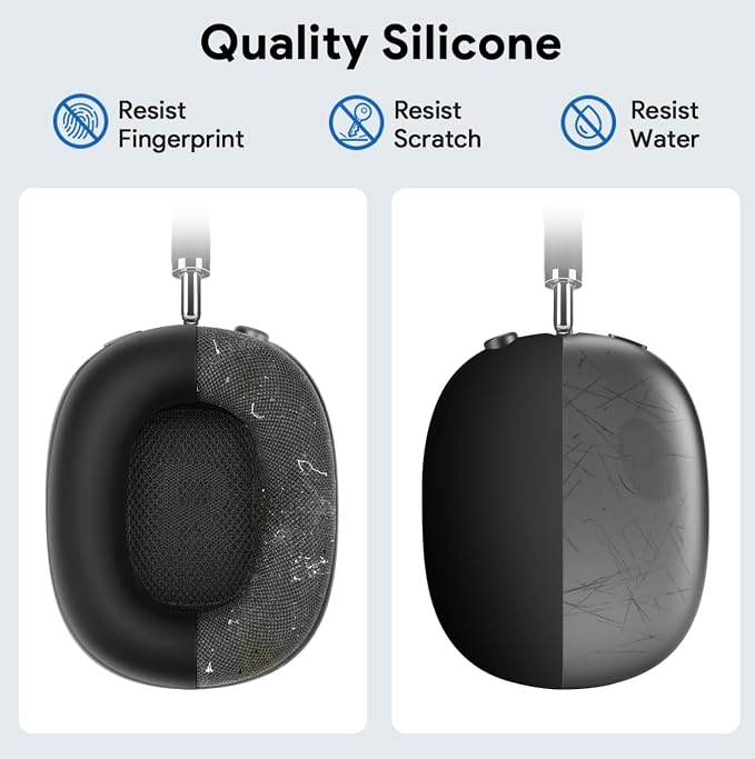 Yinke Smart Case for AirPods Max Headphones Supports Sleep Mode, with AirPods Max Silicone Earpad Cover/Ear Cups Cover and Headband Anti-Scratch Accessories, Hard Organizer Portable Carry Travel
