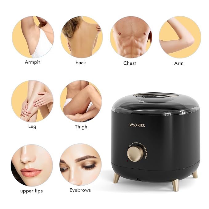 Large-Capacity Wax Warmer for Hair Removal – 1000 ml Wax Heater with Adjustable Temperature Control, Ideal for Salon & At-Home Use (Black)