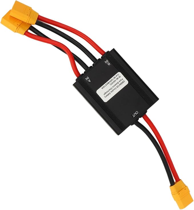 Double Battery Discharge Converter, 40-100V E Dual Battery Parallel Module Adapter, Electric Dual Battery Connector Adapter for Increase Battery Capacity, Interface, 120A