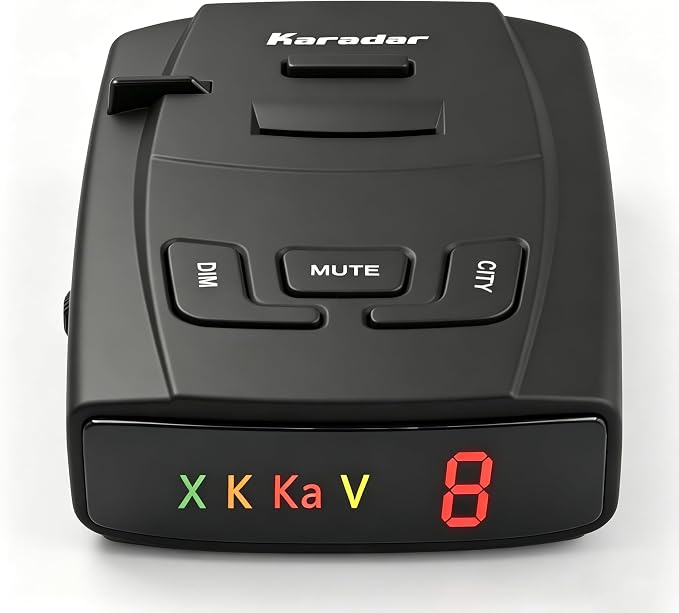 KARADAR S360 Radar Detector X/K/Ka Band Detection Low False Alert with City/Highway Mode LaserEye Front Rear Detection for car FCC Certified for North America