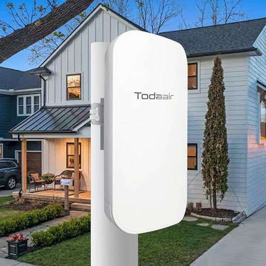 2025 Outdoor WiFi Extender，WiFi Booster | AI Watchdog | Repeater&AP Mode｜IP65 Weatherproof | Up to 1200Mbps Dual Band WiFi Repeater