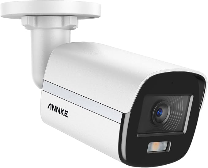 ANNKE 3K Add-On Security Bullet Camera with Full Color Night Vision, 4-in-1 TVI/AHD/CVI/CVBS CCTV Surveillance Wired Cam with Built-in Mic, 2.8mm Lens, IP67 Weatherproof, (Cable & Adapter Included)