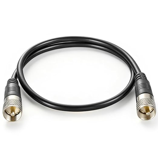 RG8x Coaxial Cable, CB Coax Cable, 2ft UHF PL259 Male to Male Low Loss CB Antenna Cables, 50 Ohm for HAM Radio, Antenna Analyzer
