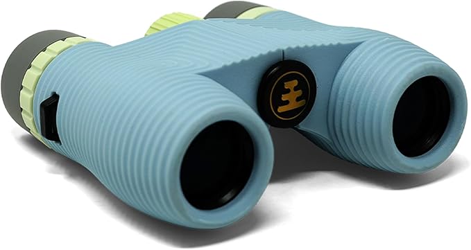 Nocs Provisions Standard Issue 10x25 Waterproof Binoculars, 10X Magnification, Bak4 Prism, Wide View Multi-Coated Lenses for Bird Watching, Hiking & Backpacking - Celeste Blue
