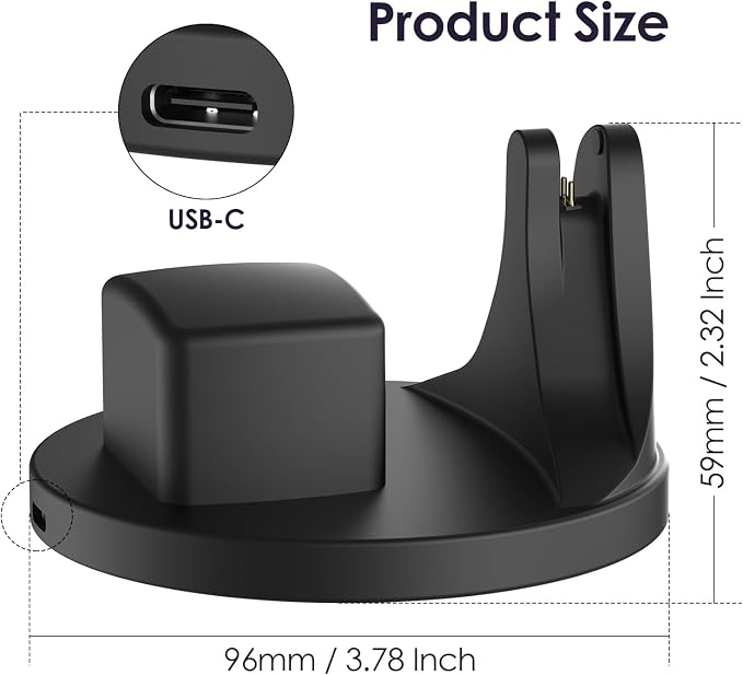 2-in-1 Charging Dock Compatible with Ray Ban Meta Display Smart Glasses & Neural Band, Magnetic Fast Charger for RayBan Meta Display Glasses Accessories
