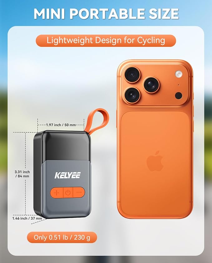 F05 Mini Electric Bike Pump 150 PSI, Portable Bicycle Tire Inflator with Presta & Schrader Valve, Fast Inflation Tiny Bike Pump for Road Bike & MTB