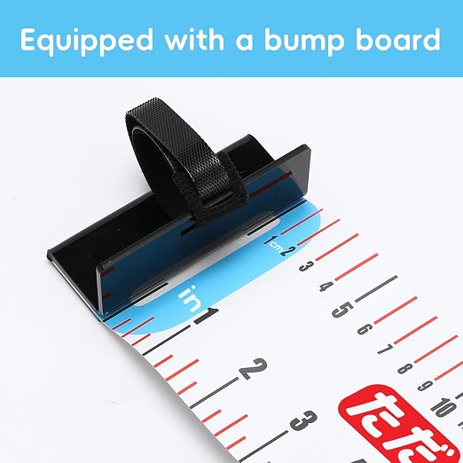 Tada 48in/122cm Fishing Ruler Portable Roll Up Folding Fish Measuring Tape with Bump Board