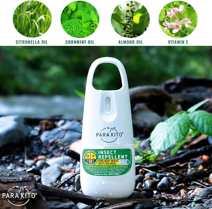 Para'Kito Mosquito Bonus Pack - 2 Mosquito Wristbands | 2 Refills (Grey + Pineapple) + Insect Repellent Spray