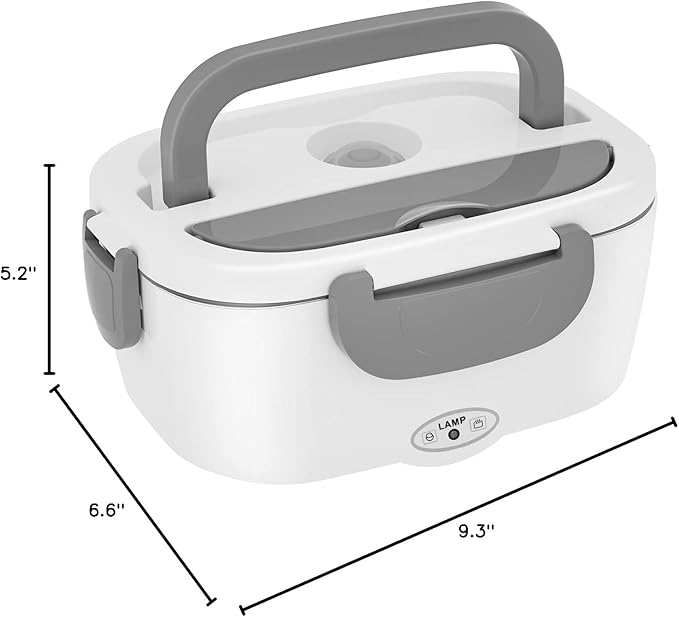 Vingud Cordless Electric Lunch Box for Adults, 1.8L Rechargeable Heated Lunch Box Food Warmer, Portable Self Heating for Men/Women/Office/Car, Lonchera Eléctrica Portátil Battery Powered Father's Gift