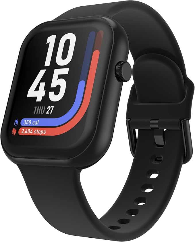 iTouch AIR 5 Smartwatch, 1.85" AMOLED Display, Bluetooth Calling, 100+ Sports Modes, Heart Rate, SpO2, Sleep & Stress Tracking, Water Resistant, 7-Day Battery Life, for Android & iPhone
