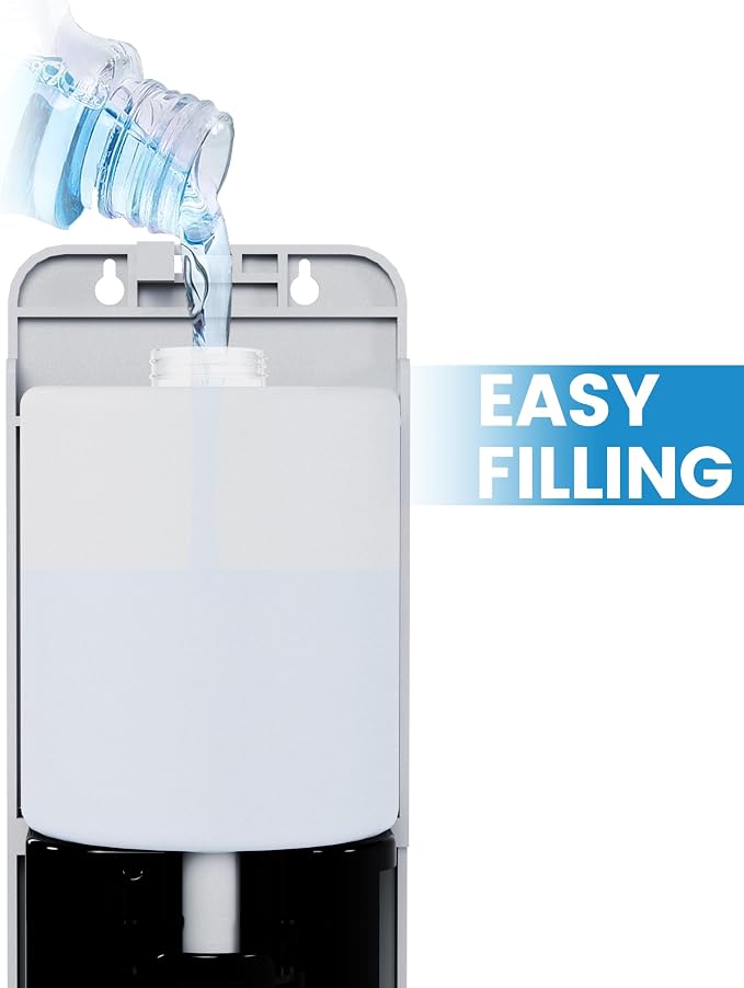 Automatic Wall Mounted Soap Dispenser, 27 fl oz / 800 ml Touchless Sensor Liquid Soap Dispenser, Stainless Steel Commercial Dispenser for Bathrooms and Offices