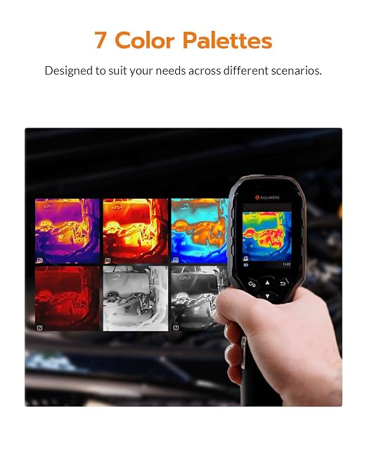 GT16S Thermal Imaging Camera with AI Scene Detection & Thermometer Mode, 240×240 UIRA IR Resolution, -4°F~1202°F, 25Hz,11H Battery,<50mK NETD Infrared Camera for HVAC Building Home Inspection
