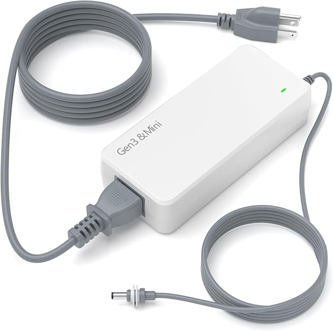 Starlink Gen 3 & Mini Replacement Power Supply - UL Listed 195W (57V 3.42A), Compatible Charging Adapter with 3.3ft 18AWG AC Cable and 1.65ft DC Cable