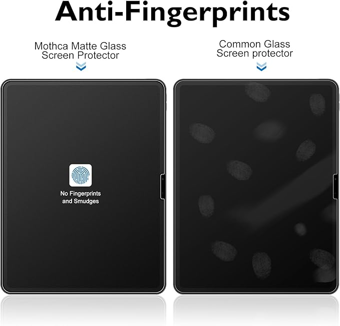 Mothca 2 Pack Matte Glass Screen Protector for iPad Air 13” M4 (2026) / M3 (2025) / M2 (2024) with Quick Installation Tray, Anti-Glare & Anti-Fingerprint Tempered Glass, Case Friendly, Smooth as Silk