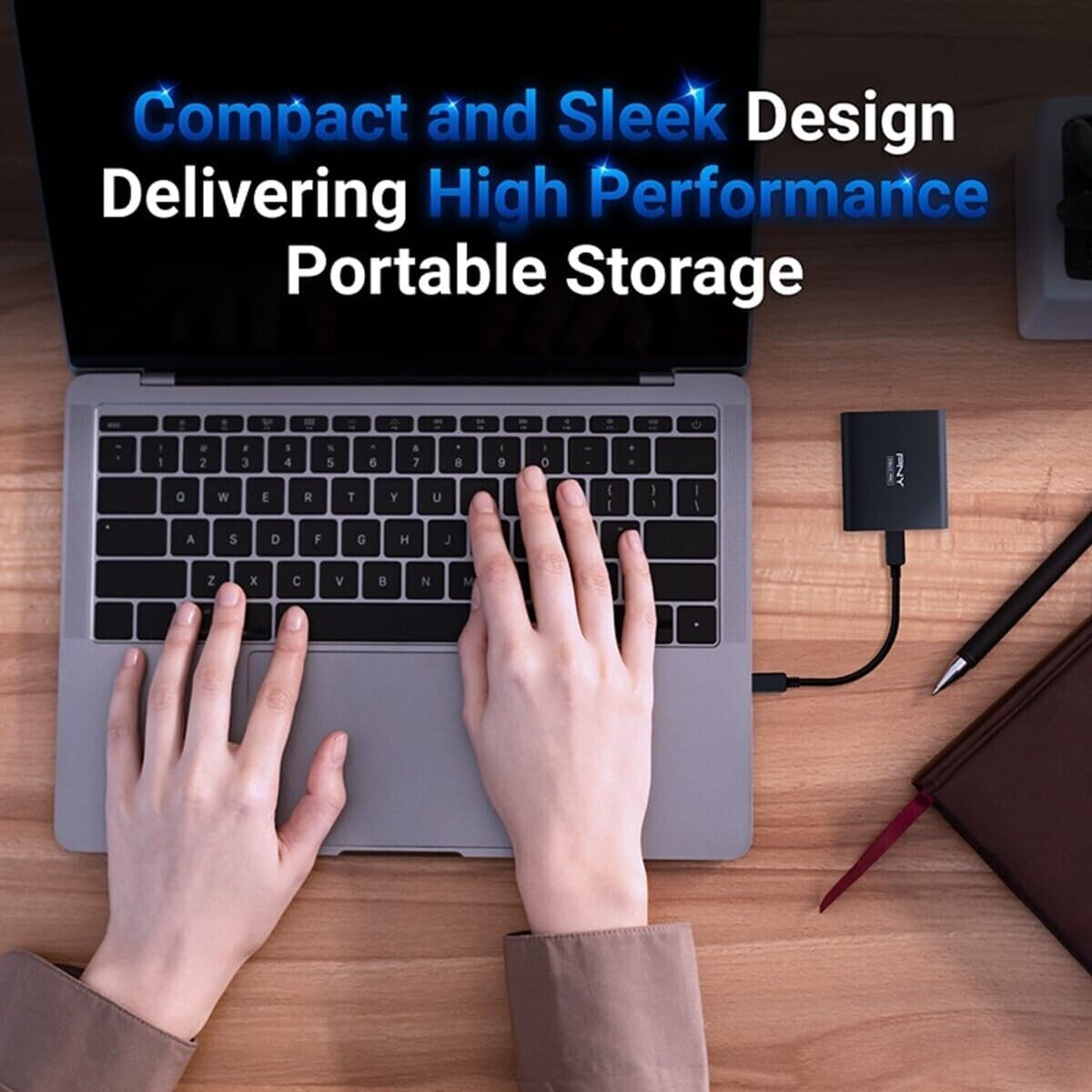 PNY EliteX-PRO 2TB USB 3.2 Gen 2x2 Type-C Portable SSD - Thumbnail 4