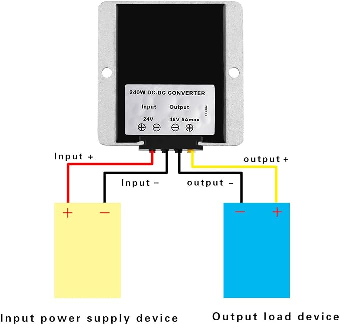 SUPERNIGHT DC 24V Step Up to 48V 5A 240W Converter Booster Waterproof Voltage Regulator for Golf Cart Club Car LED Strip Light