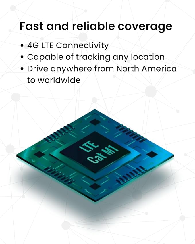 GPS Tracker for Vehicles — 4G LTE Real-Time Car & Truck Tracking Device with SIM Card & 1 Year Service Included, Plug & Play OBD, Geofence & Speed Alerts, No Activation Fee