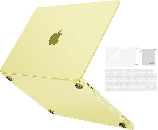 MOSISO Compatible with MacBook Neo Case 13 inch 2026 Release Model A3404, Precision-Matched to Laptop Color, 4 in 1 Kit Ultra-Thin Crack&Fingerprint Resistant Protective Hard Shell Cover, Citrus Clear
