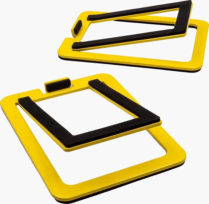 Audioengine DS1M Metal Speaker Stands Pair – Desktop Speaker Stands for Computer Speakers, Studio Monitors and Bookshelf Speakers - Yellow