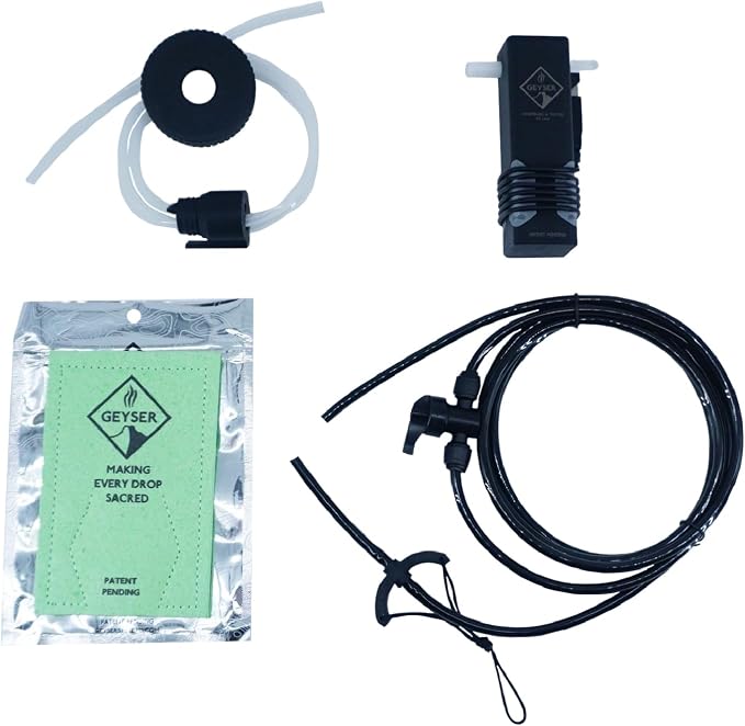 Geyser System Portable Camping Shower & Cleaning Kit for Camping, Backpacking, Overlanding, & Outdoor Recreation