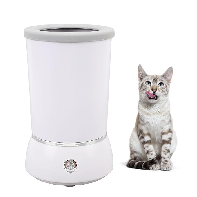 Automatic Dog Paws Cleaner, Rechargeable Portable Pet Paws Washer Cup with Soft Silicone Brush, Dog Foot Cleaning Machine, Silicone Pet Paws Cleaner Cup for Dog and Cat