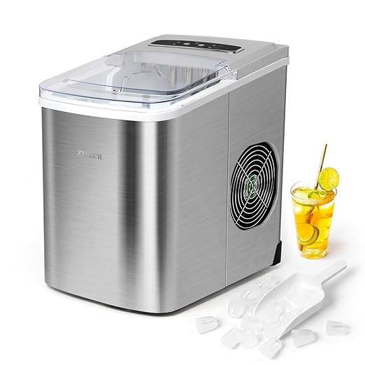 Countertop Ice Maker - 26lb Ice Daily, Large/Small Ice Option, Easy to Clean, Perfect for Home, Office, Party & Patio