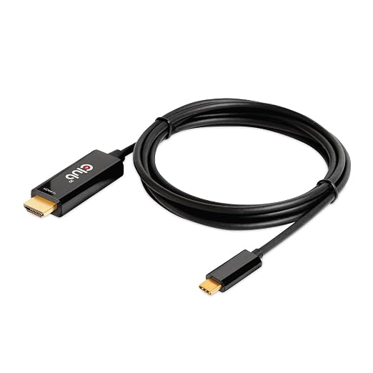 Club 3D 4K 60Hz HDMI to USB Type C Video Cable HDMI 2.0 (Male) to USB Type C (Male) Active Monitor Converter 1.8m/6 Feet CAC-1334
