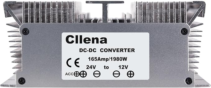 24V to 12V Step Down Converter Voltage Regulator 165A 1980W Waterproof DC Buck Transformer Power Supply
