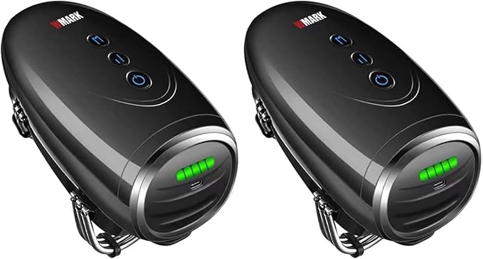 WMARK Barber Massager/Cordless HandheldMassager, Charge Neck/Legs/Hand/FaceMassager, 2 Massage Nodes 2600AMH,(2packs Black)